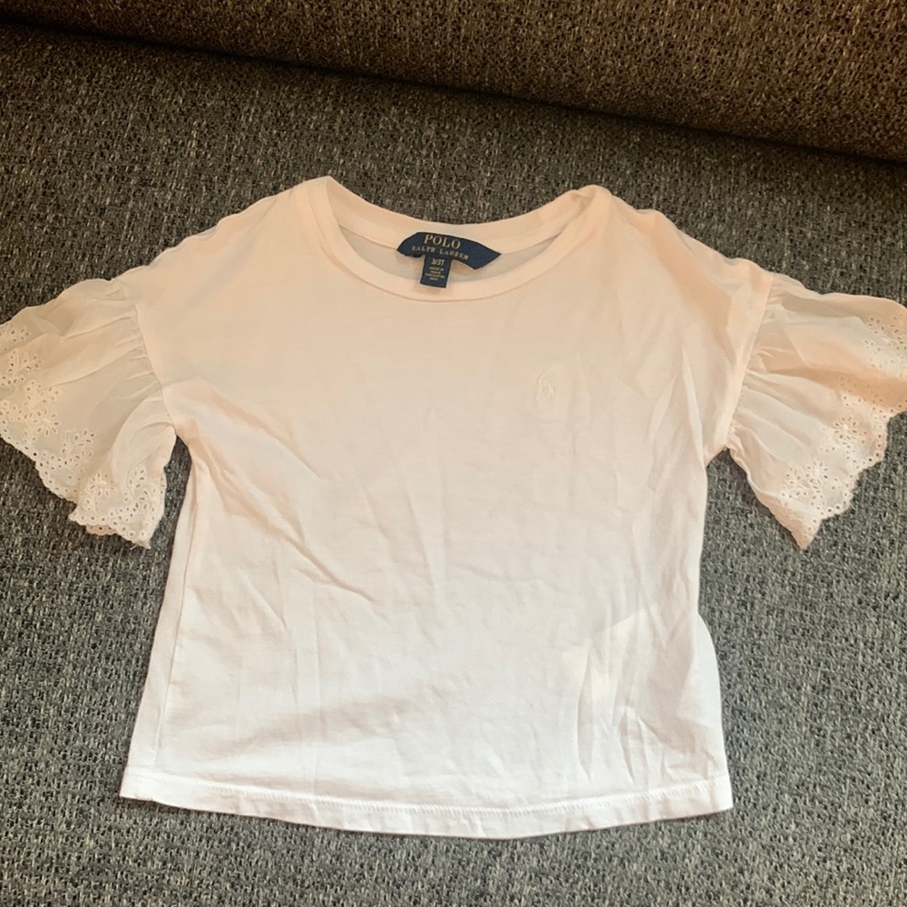 3/3T Polo Ralph Lauren White Eyelet Top